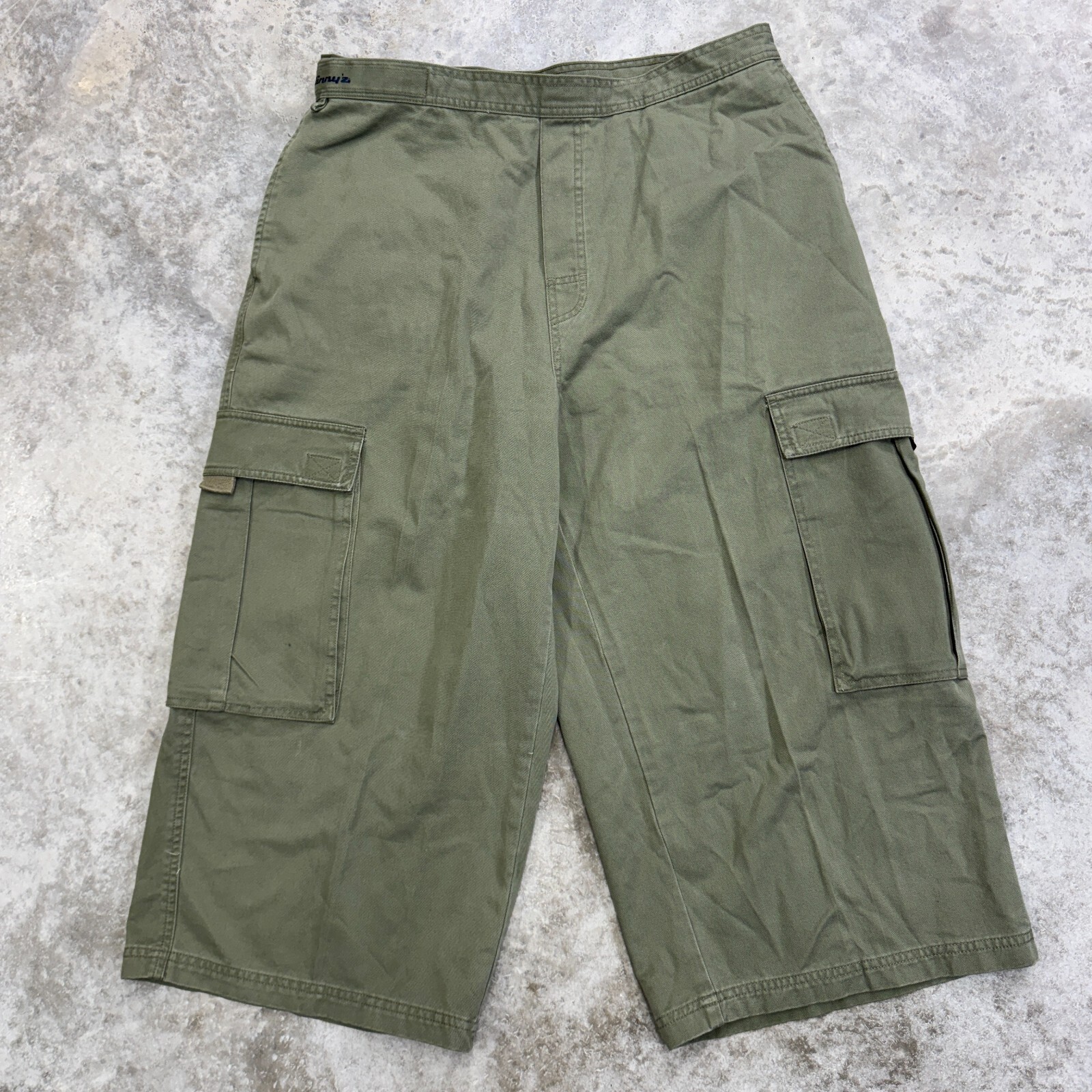 Vintage Jimmy Z shorts mens 36 olive green baggy y2k surf skate beach 21
