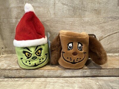 Aurora World How the Grinch Stole Christmas Mallow Heads Dr. Seuss Grinch & Max
