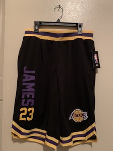 La Lakers Lebron James Nba Jersey Shorts Los Angeles Yellow Purple Size Small Ebay