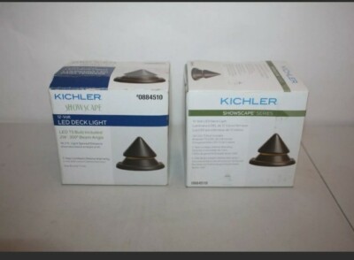 2 KICHLER 2-Watt Olde Bronze SHOWSCAPE Series Hardwired LED Step Light #0884510