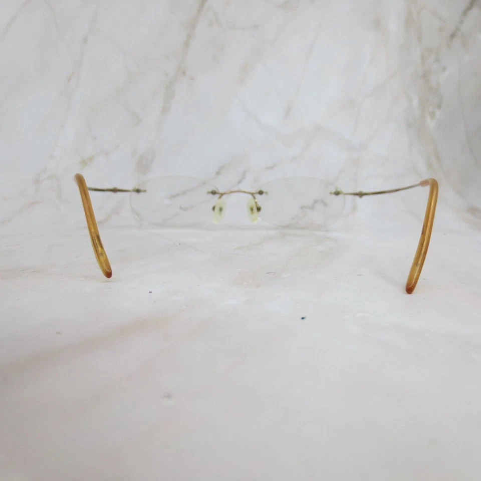 Marco de gafas Nine West 58 0P1F para mujer metal dorado sin montura ovalado 47-18-135 Foto 4 de 4