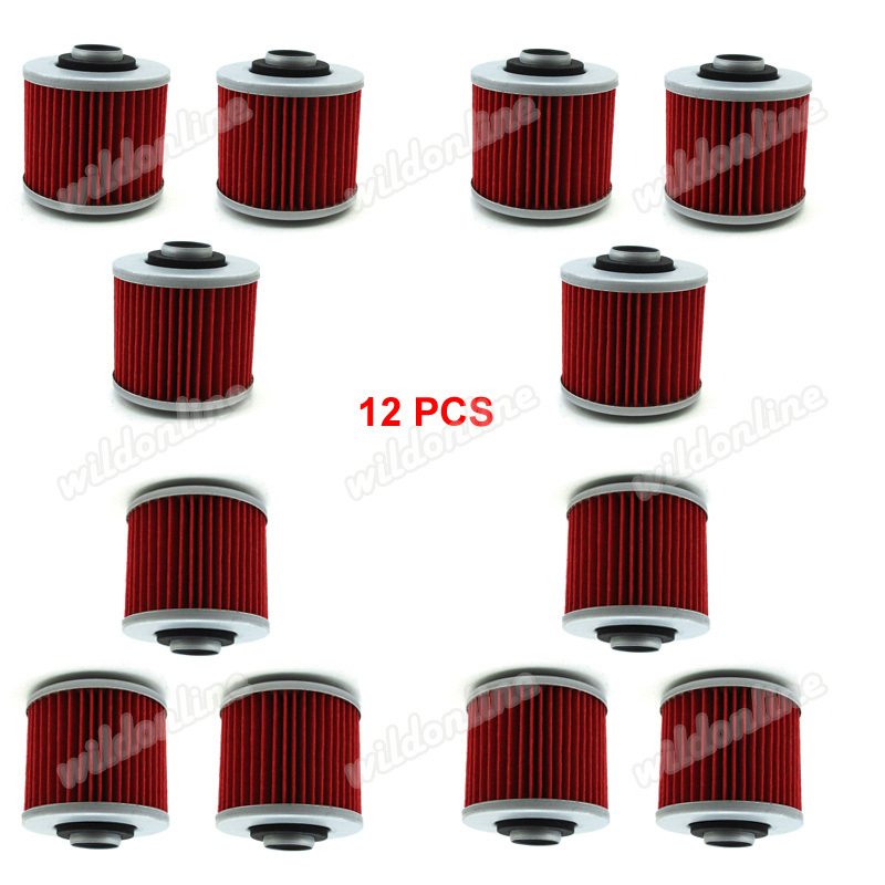12x Oil Filters For Yamaha XT600E XVS125 SR400 XVS1100 XT400 XV750