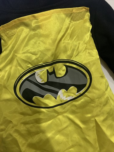 Costume Batman bambino 12 mesi tuta cappuccio mantello DC fumetti Halloween - Foto 5 di 7