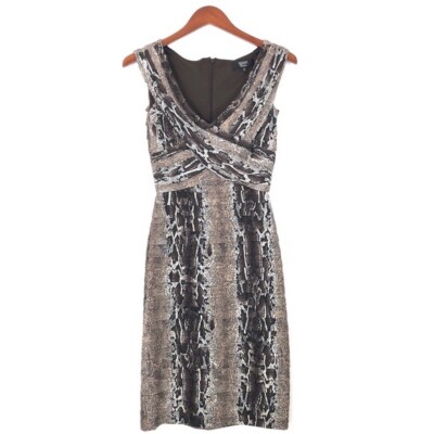Tadashi Shoji Python Print Stretch Dress Size Small