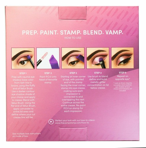 New Vamp Stamp Vignette III Metallic Glitter Paint Conquer The Cut Crease Kit - Picture 3 of 6