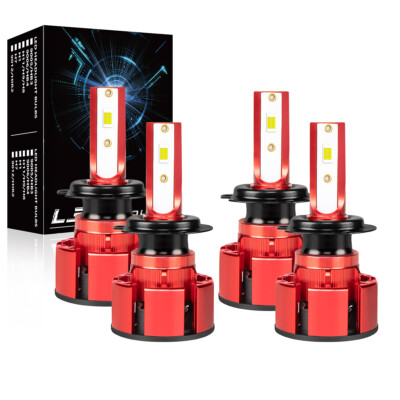 4x H7 LED Headlight Bulb Conversion Kit High Low Beam Super Bright 6000K White