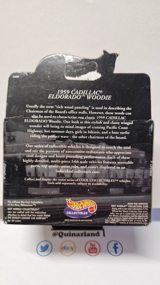 Hot Wheels 2000 da collezione 1959 Cadillac eldorado woodie (NG49) - Immagine 4 di 4