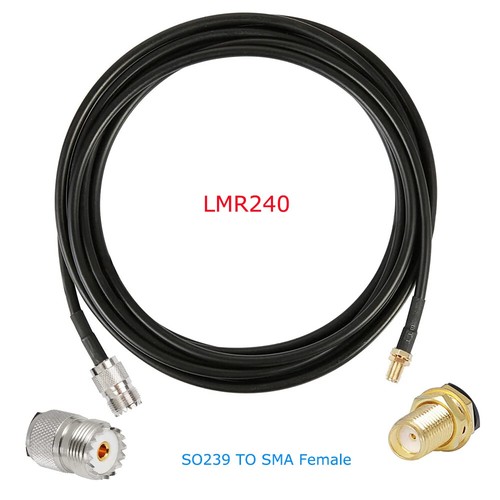 UHF PL259 Coax Cable LMR240 PL259 SO239 Male to SMA Female Extension Cable lot - Picture 11 of 27