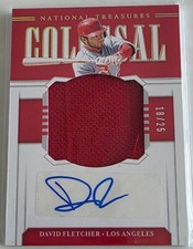 DAVID FLETCHER 2020 National Treasures Colossal Auto Holo Gold /25 #CMS-DF Patch
