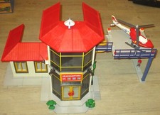 PLAYMOBIL 3175 Feuerwehr-Hauptquartier + kleinen Hubschrauber