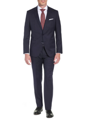 DTI Mens Classic Fit 2 Button Business Suit Two Piece Blazer