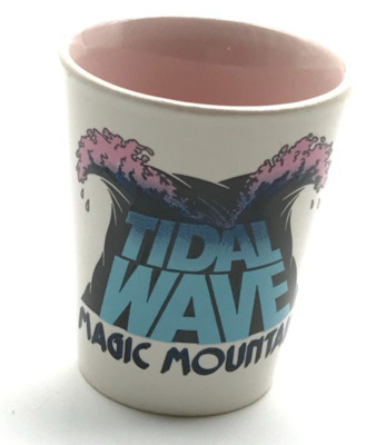 Shot Glass Magic Mountain Amusement Park Tidal Wave Coaster