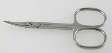 2 Cuticle Scissors 3.5" Curved Blades Oval Rings NEW Manicure Beauty Tools