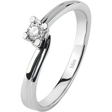 BLISS, ANELLO SOLITARIO CON DIAMANTE,ORO BIANCO 18KT (20074082)