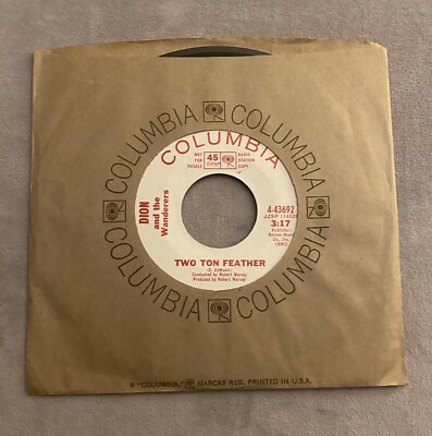 Promo DION & the WANDERERS Two Ton Feather/ So Much Younger 7'' vinyl Columbia 45