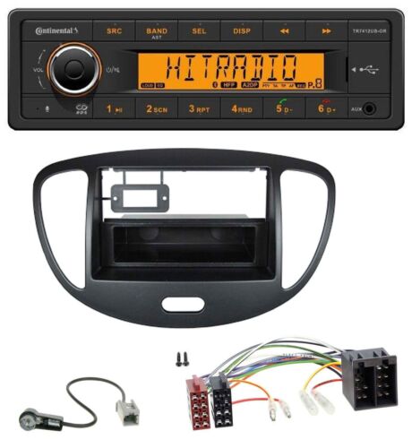 Continental MP3 Bluetooth AUX USB Autoradio für Hyundai i10 (2008-2013) schwarz - Bild 1 von 6