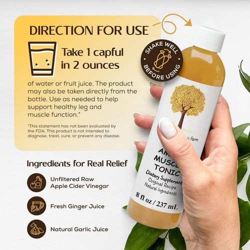 Effective Organic Muscle Tonic 2-Pack - Ginger & Apple Cider Vinegar Blend - Picture 7 of 8