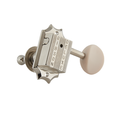 Gibson Deluxe White Button Tuner Set Vintage Nickel for sale