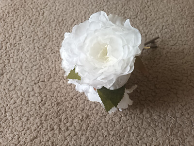 Blumenstrauß aus weißen Pfingstrosen, Braut/Tischdeko Hochzeit/Zuhause PLUS GRATIS SCHAL