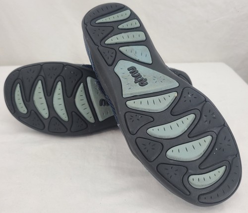 Ahnu Navy Blue Mary Jane Textile Strap Hook & Loop Flats Shoes Women's US 6.5 - Picture 7 of 9