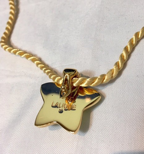 Lalique Oceania Pendentif Star fish Yellow - Crystal Pendant 76407 Necklace NEW - Foto 4 di 5