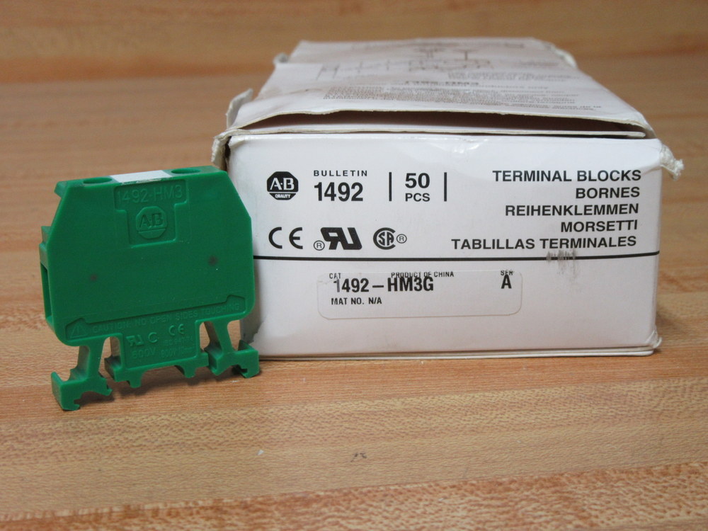 Allen Bradley 1492-HM3G Terminal Blocks 1492HM3G (Pack of 11)