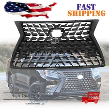 Front Upper Grille Full Gloss Black New Style Fits 2014 2015-2022 Lexus GX460 US
