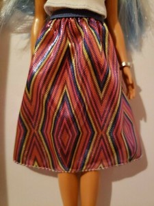 metallic rainbow skirt