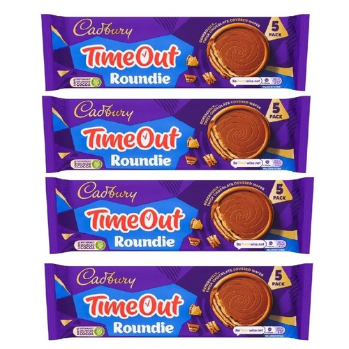 Cadbury Milk Chocolate Biscuits Timeout Roundie 150g Chocolate Covered Wafer - 第 5/5 張圖片