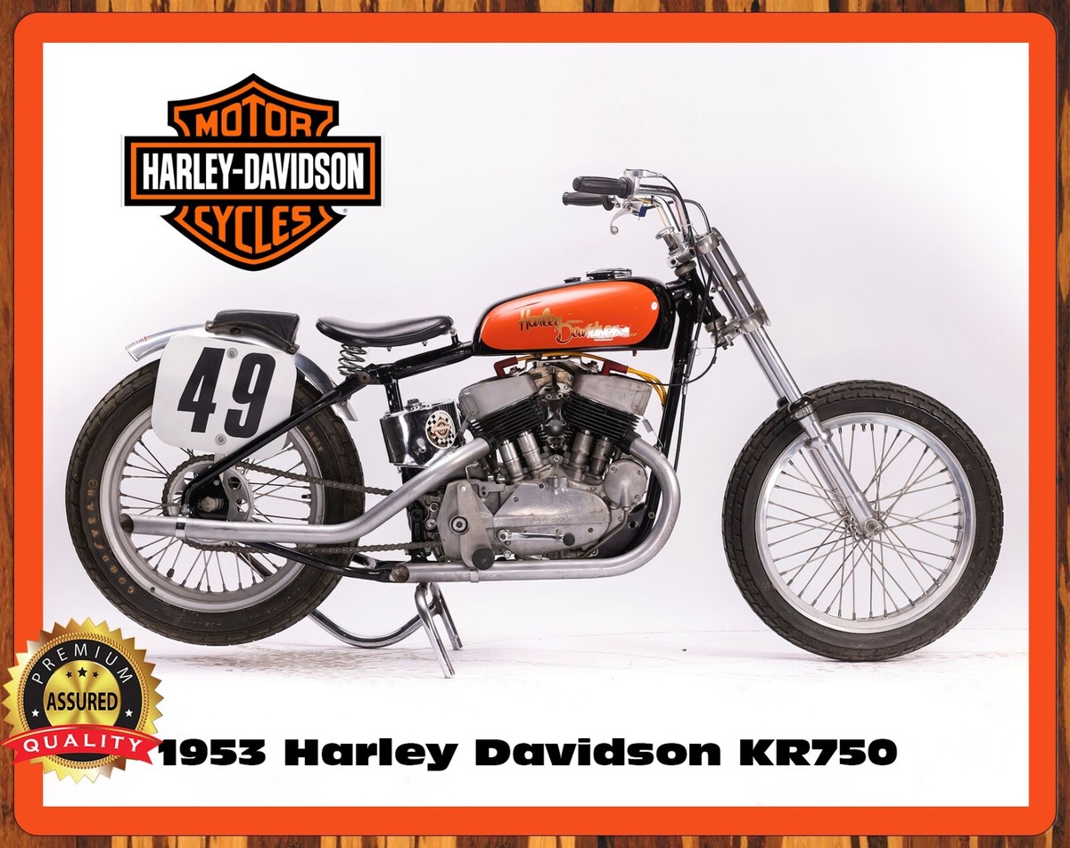 Harley Davidson - 1953 KR750 - Rare - Metal Sign 11 x 14 | eBay
