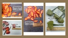 Lot 1 gross 144 olive green frosted ombre rust faux silk leaves crafts