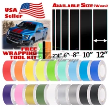 Matte Color Racing Stripes Vinyl Wrap Sticker For Ford F-150 Stripe 10FT / 20FT