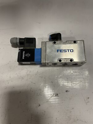 Festo MVH-5-1/4-B 1/4  5/2-Way Air/Pneumatic Solenoid Valve 28-145psi 24VDC