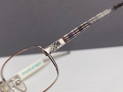 Burberry Brille Damen Silber Grau karo chrome Eckig schmal 8978  NP:155 
