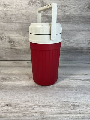 Vintage Half Gallon Igloo Lipton Iced Tea Drink Cooler Red/White Retro 1980's