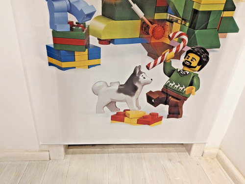 LEGO Merry Christmas Rare Promotional Store Shop Display Banner 78"x35"' vtg 90s - Picture 7 of 8
