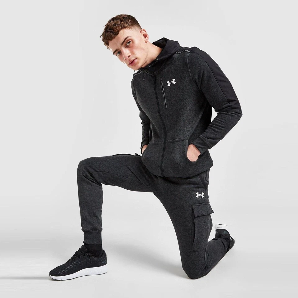 Under Armour Mens Tracksuit Fleece Sportswear Hoodie Joggers Hoody Bottoms Zip - Image 3 of 4