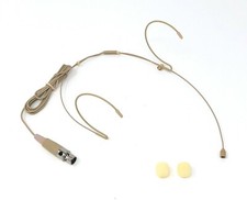 Beige Headset Microphone for AKG Samson Wireless Mic System w/ mini XLR 3 pin