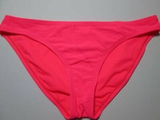 Nike Womens Size L Bikini Bottom Pink Pleated Logo Print Swimwear