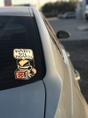 Wolverine Bambino Su Tavola Bumpersticker Decalcomania Adesivo x-Men Logan - Foto 4 di 5