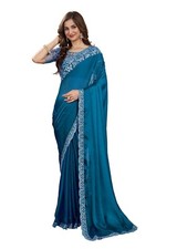 Women's Silk Embroidery Saree with Unstitched Blouse Piece