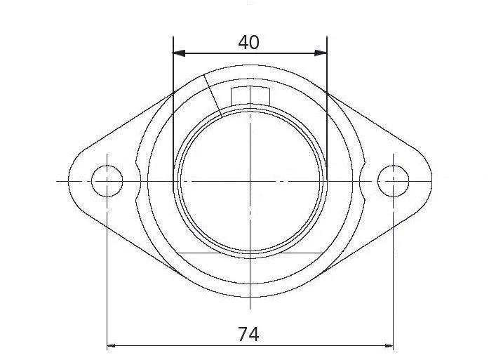 Kawasaki Drifter 340 & 440, 1979 1980 1981, Carb Mounting Flange - Image 2 of 2