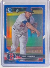 MIKE SHAWARYN 2018 BOWMAN CHROME PROSPECT BLUE REFRACTOR #D 150/150