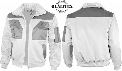 Qualitex Pilotenjacke 100045 4 in1 Winterjacke Arbeitsjacke weiß/grau - Bild 1 von 1