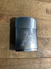 Ronson Windlite Lighter, Engraved Art, "Fly Fisherman", USA Made Vintage