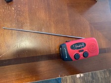Emergency Weather Radio, Portable, Hand Crank-Solar-Battery Powered, NOAA AM