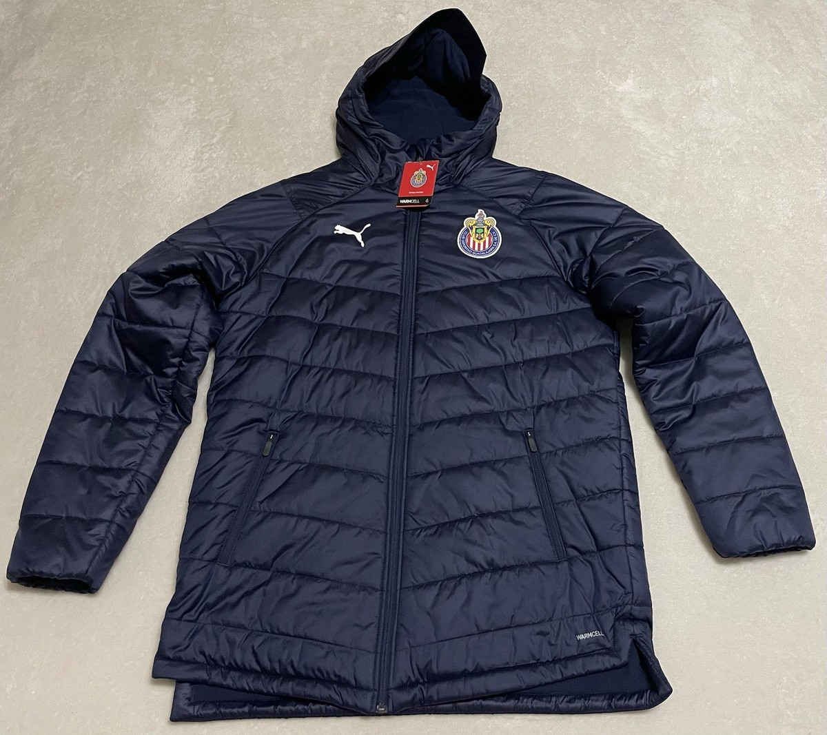 PUMA GUADALAJARA CHIVAS BENCH SOCCER JACKET SIZE XL MEXICO AMERICA