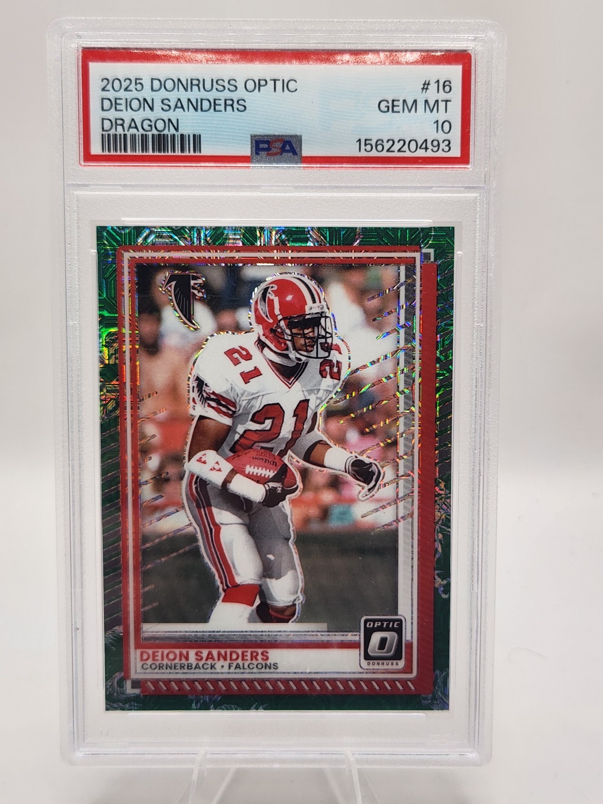 2025 Panini Donruss Optic Deion Sanders Dragon  /24 Flacons Psa 10