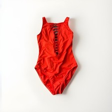 Bleu Rod Beattie Red One Piece Swimsuit Size 8 Twister