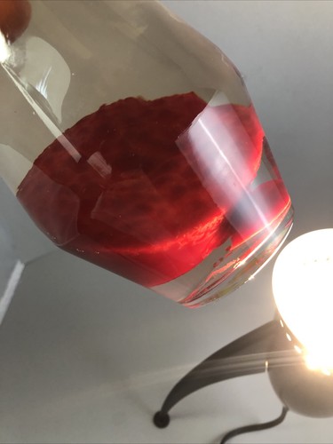 Vintage 1990s Rocket Starship Spaceship Lava Lamp Orange Liquid Red Lava 20" - Picture 11 of 13